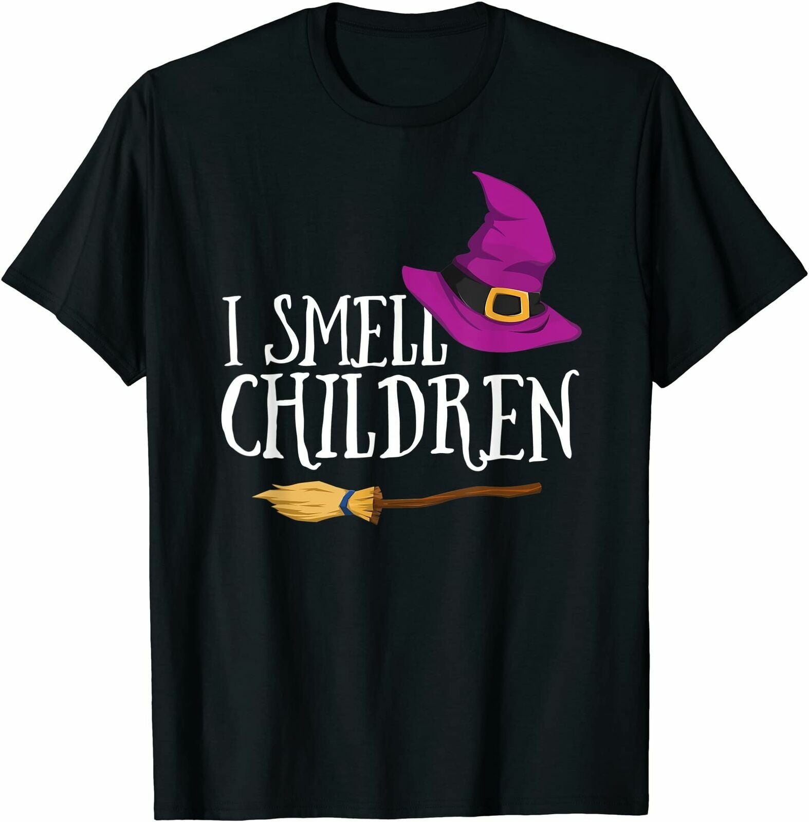 I Smell Children Teacher Halloween Witch Trick Or Treat T-Shirt Funny Tee
