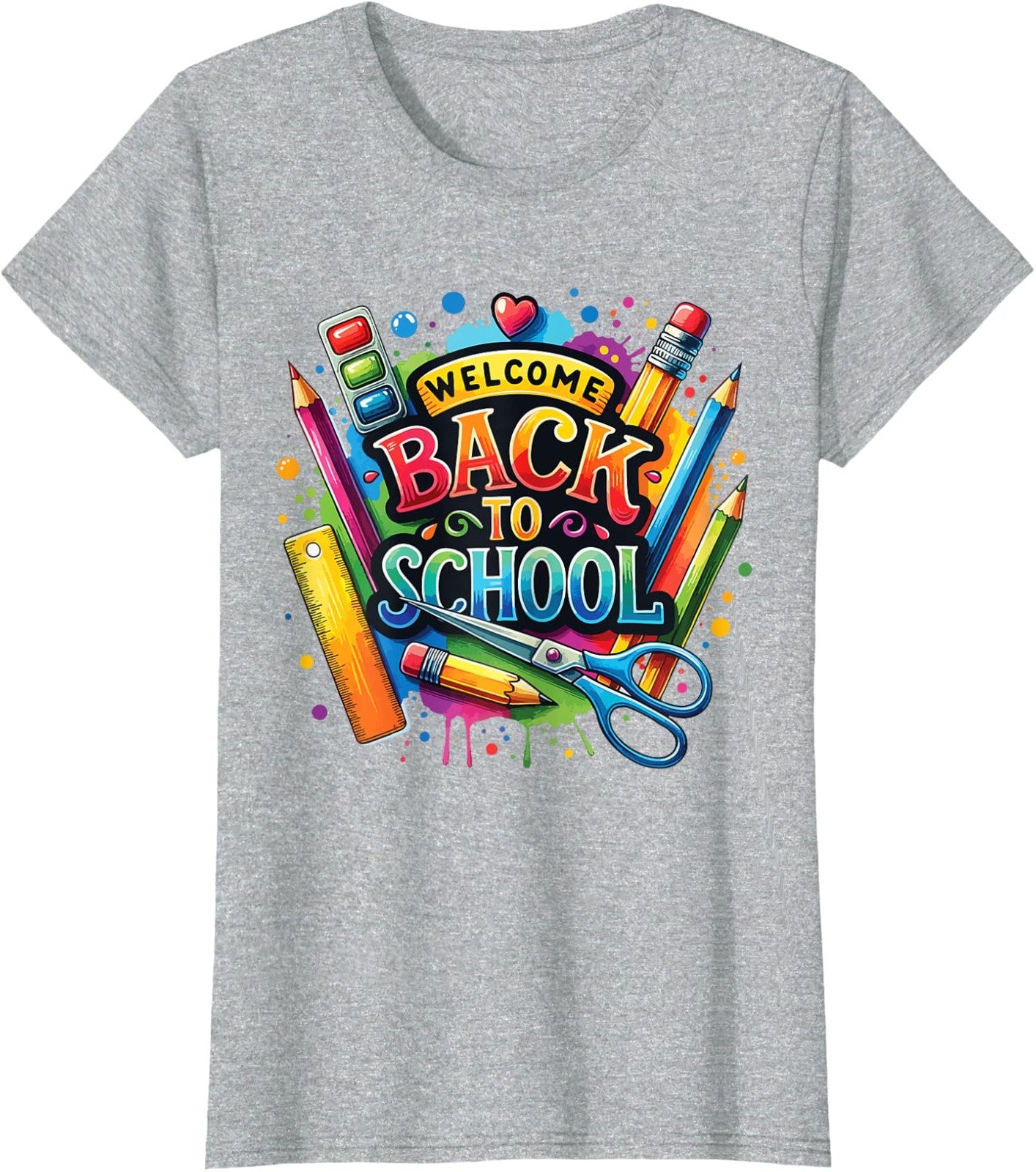Welcome Back To School Fun First Day of School Ladies' Crewneck T-Shirt