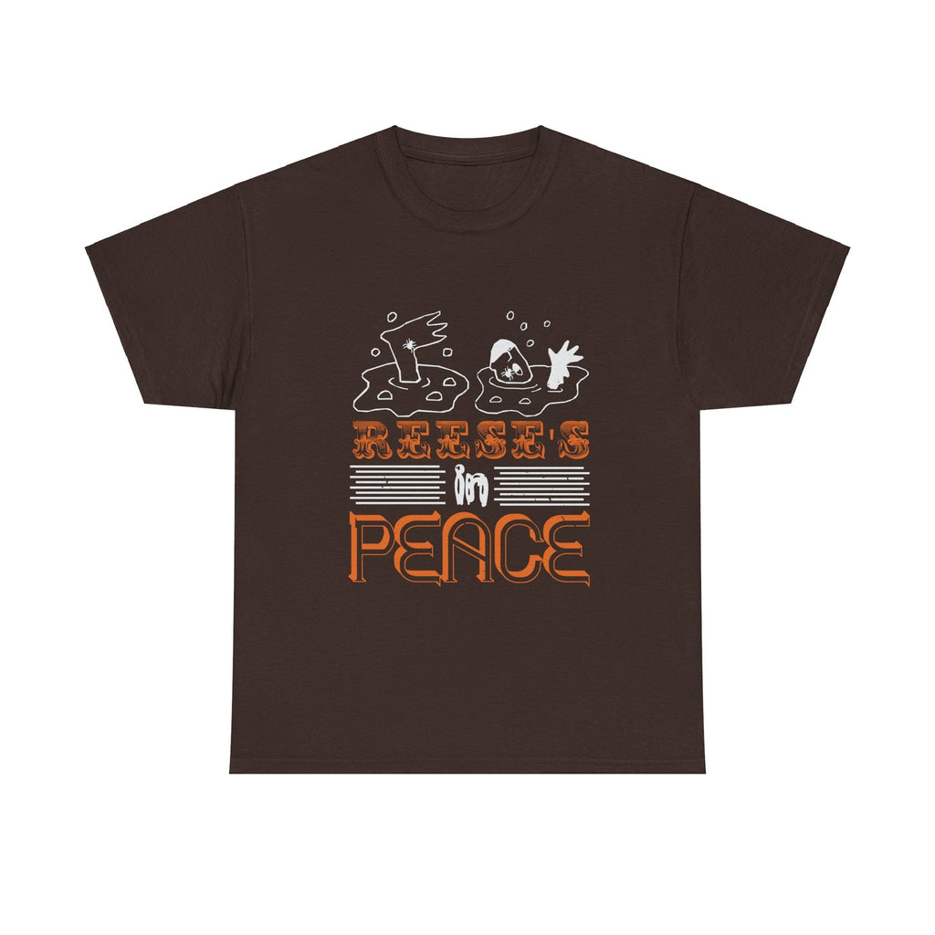 Reese's in Peace funny t shirt Halloween Candy spiders trick or treat costume