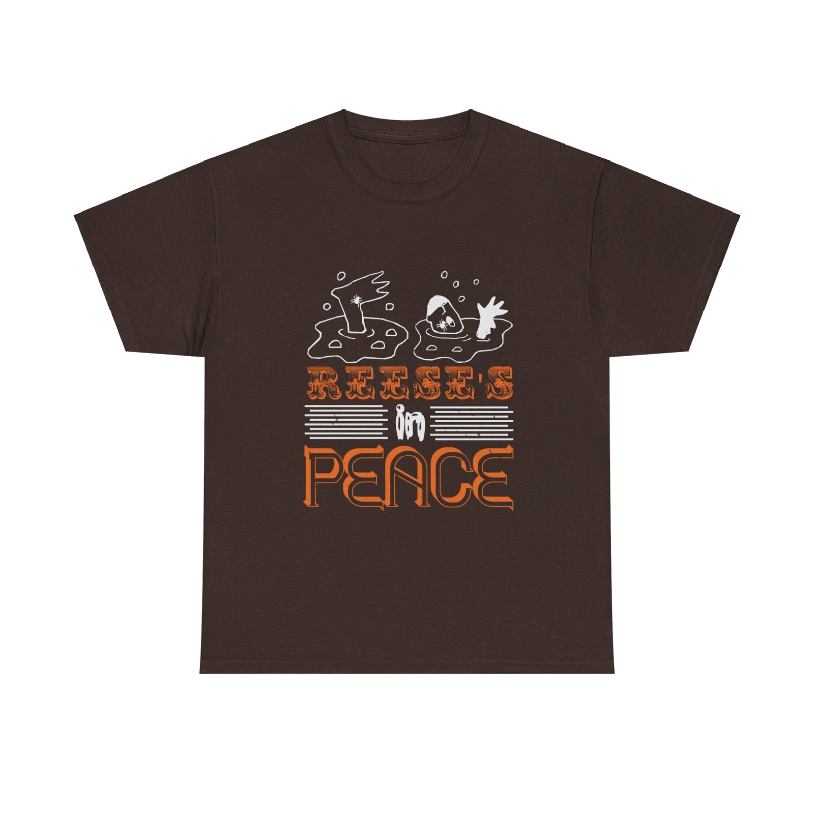 Reese's in Peace funny t shirt Halloween Candy spiders trick or treat costume