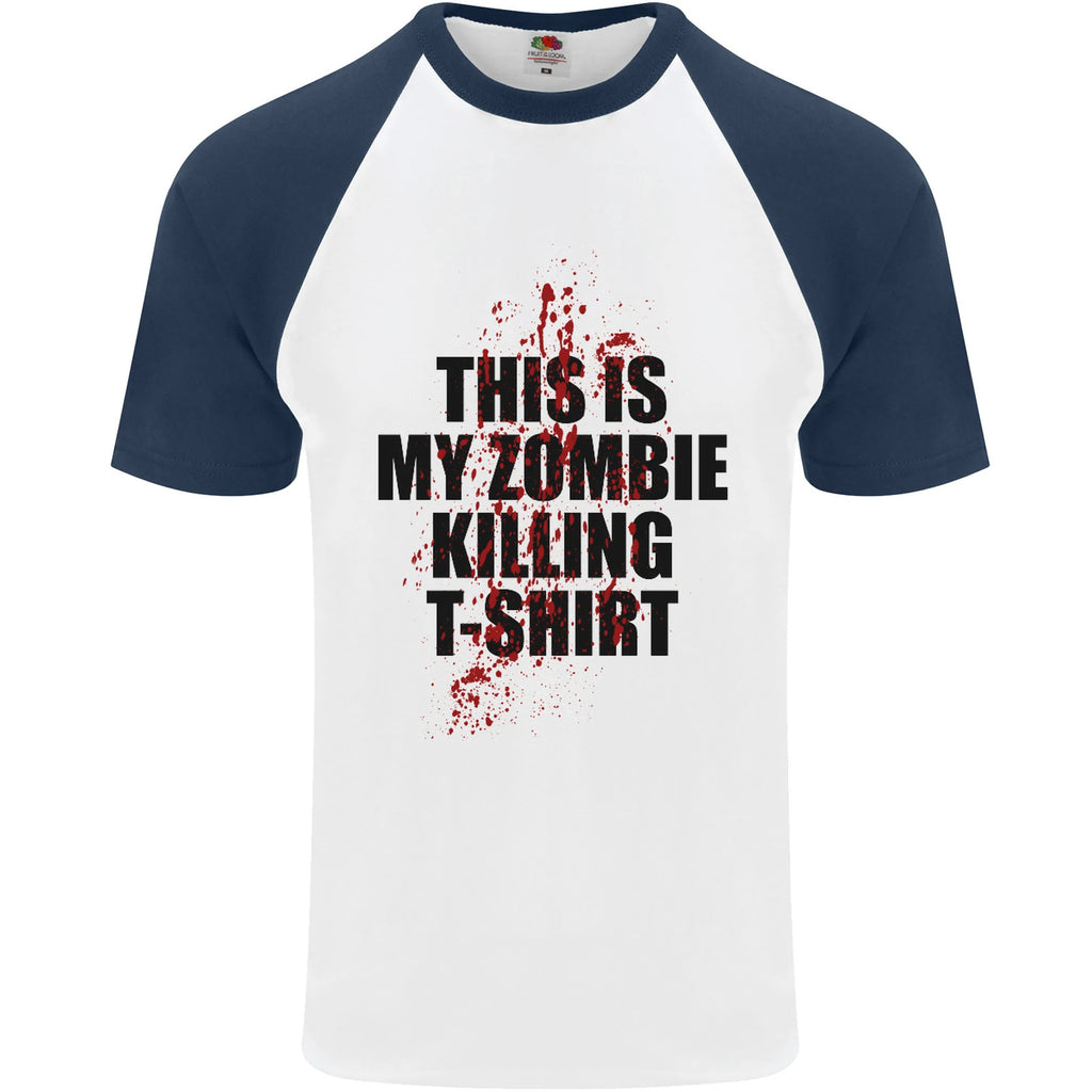 This Is My Zombie Killing Halloween Horror Mens S/S Baseball T-Shirt