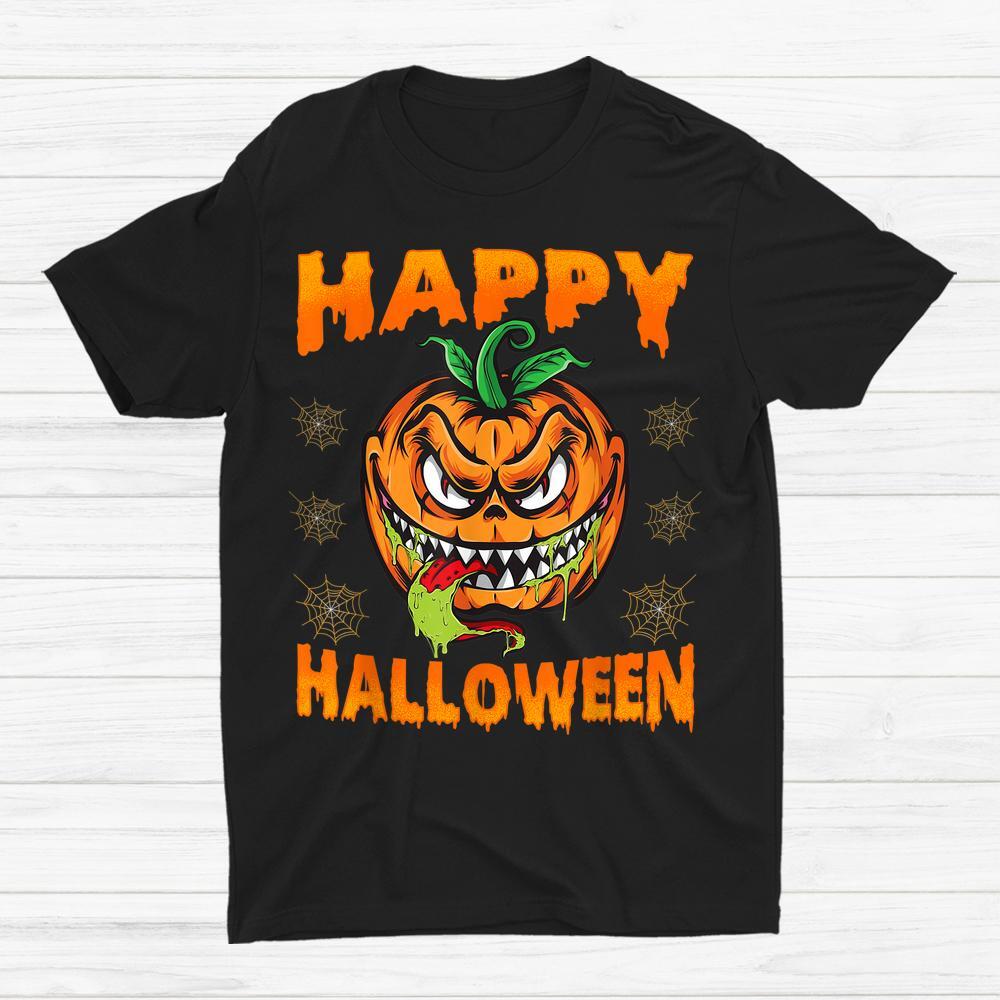 Trick Or Treat Jack O Lantern Pumpkin Happy Halloween T-shirt Size S-5XL