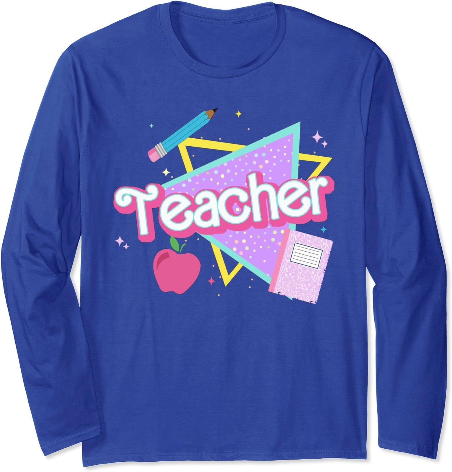 Cute Teacher Back To School Notebook Pen Long Sleeve T-Shirt