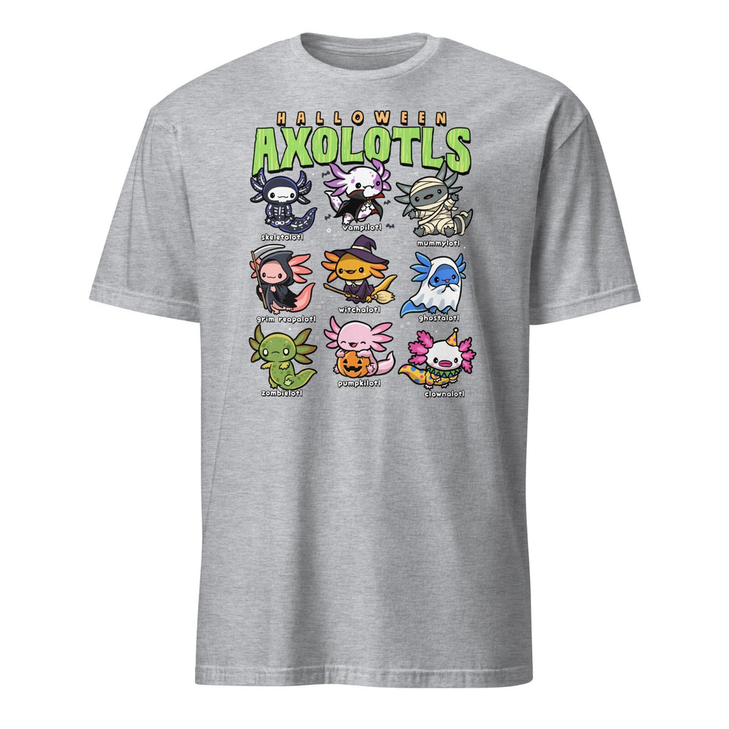 Halloween Axolotl Shirt Creepy Axolotls Trick or Treat Alotl T-Shirt Size S-3XL