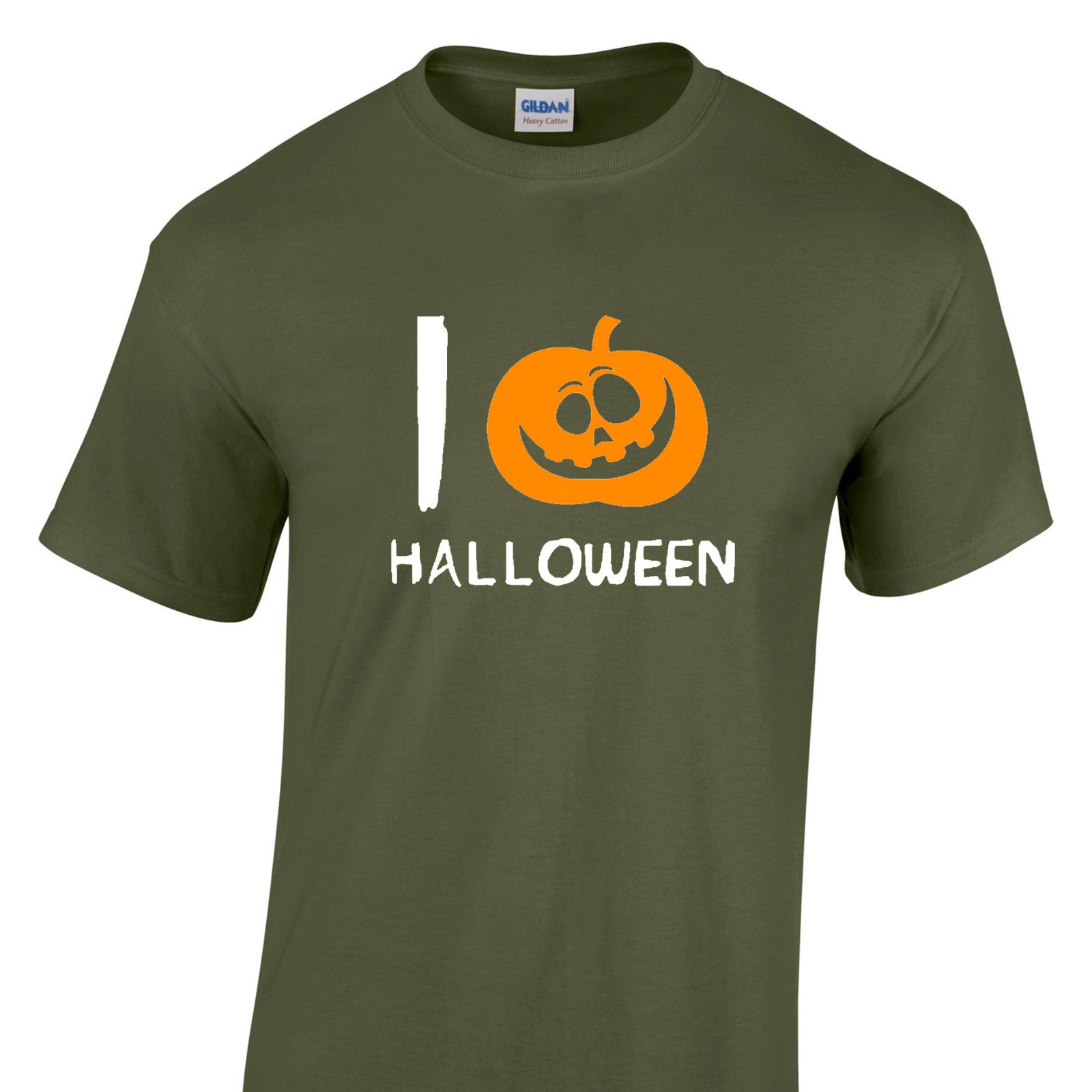 Mens I Love Halloween Tshirt - New Pumpkin Heart Trick Or Treat Costume T Shirt