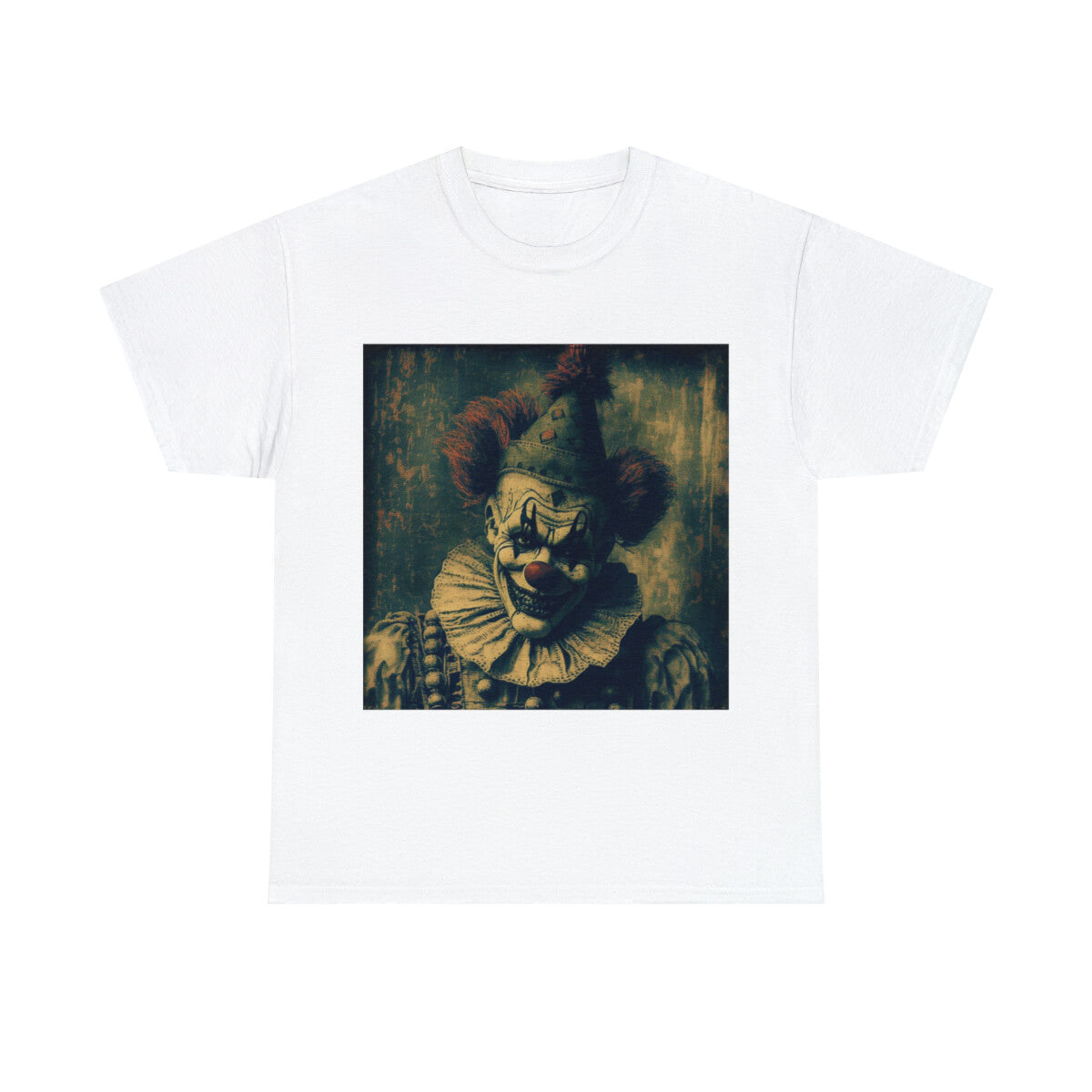 Unisex Adult T Shirt Haunted Clown Scary Horror Halloween Metal Band Gothic Emo