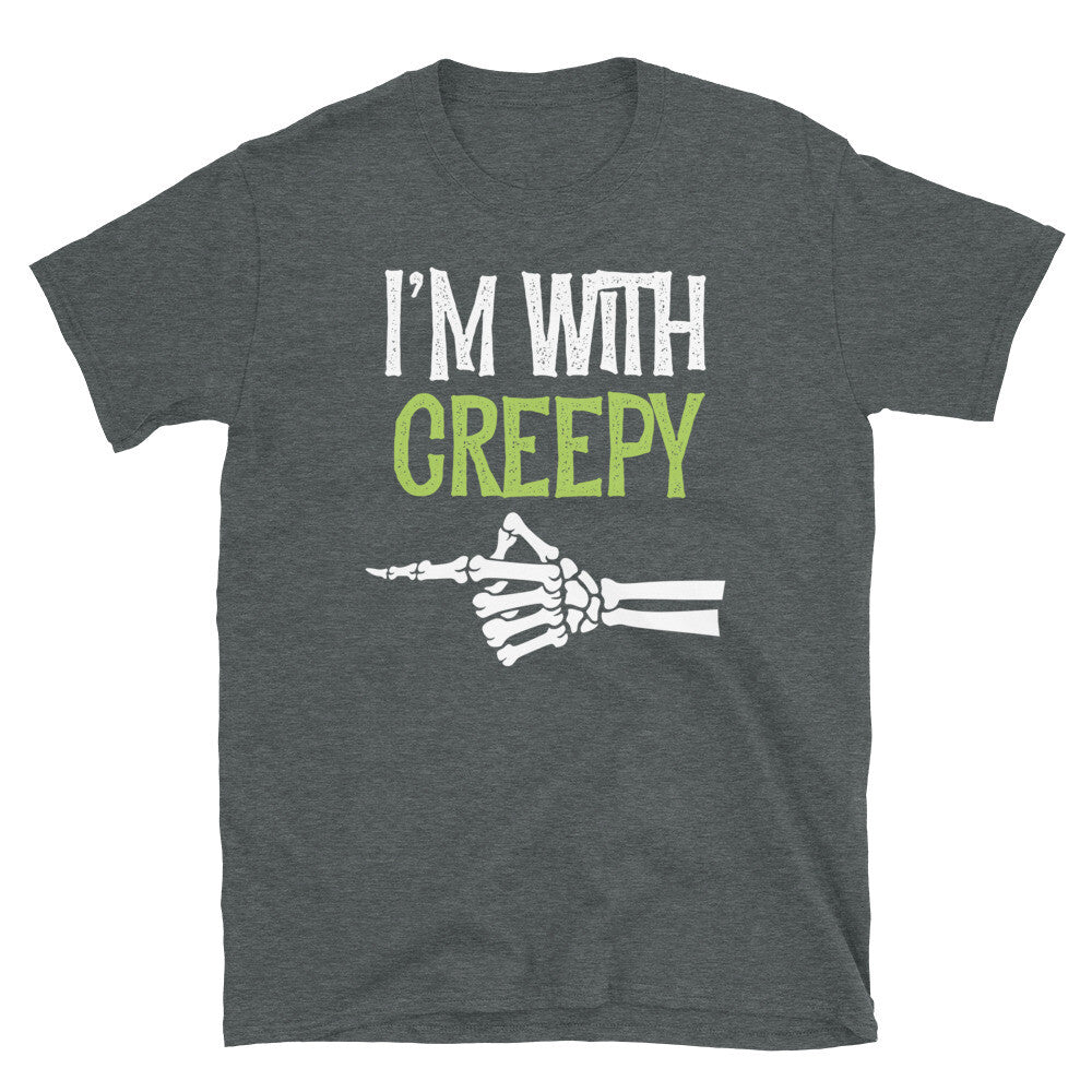 I'm With Creepy Halloween Party Trick or Treat Short-Sleeve Unisex T-Shirt