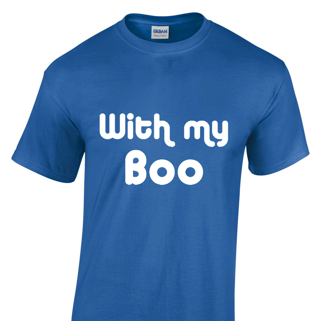 Mens Halloween Tshirt - With My Boo Party Night Trick Or Treat Costume T Shirt