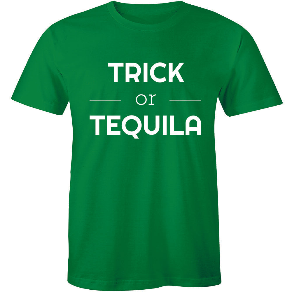 Trick Or Tequila Shirt - Halloween Trick Or Treat Signs T-Shirt Party Drinking