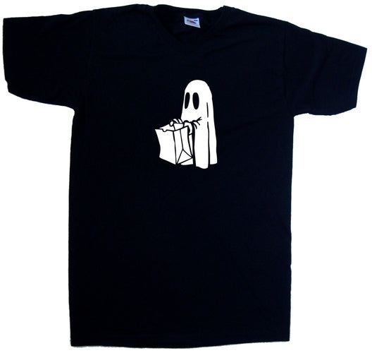 Ghost Trick or Treat Halloween V-Neck T-Shirt