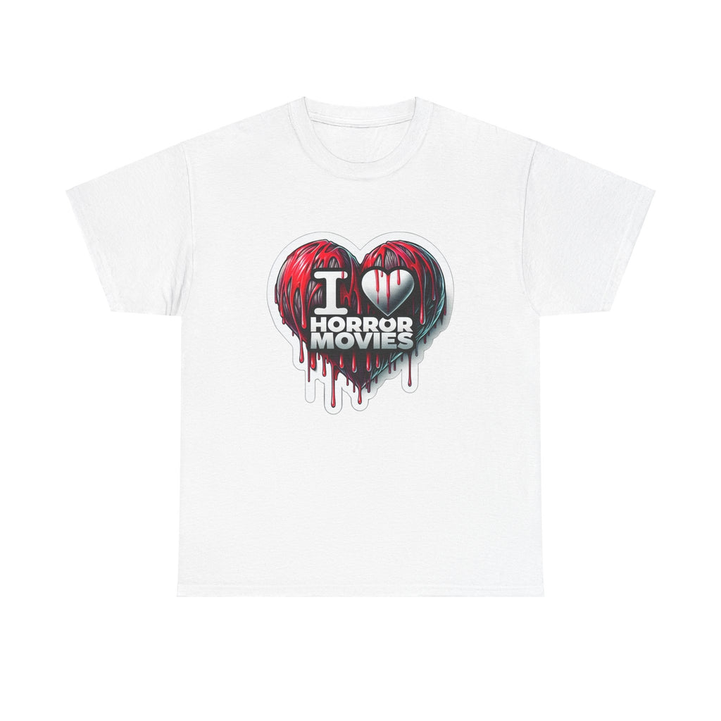 Unisex Adult T Shirt Horror Movie Tee I Heart Horror Movies Scary Gift Spooky