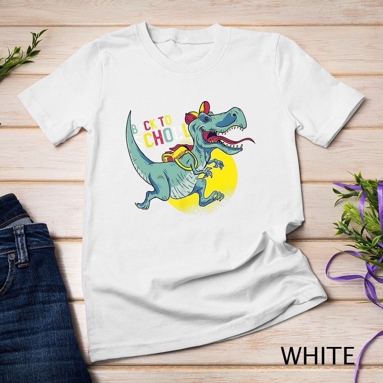 First Day Back to School or Kindergarten Dinosaur Unisex T-shirt