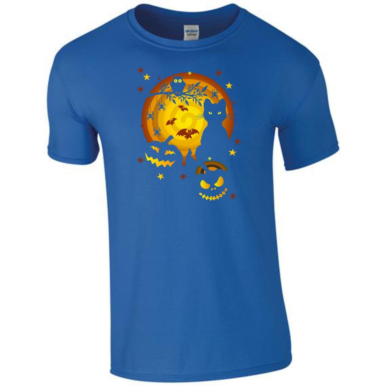 Halloween T Shirt Scary Horror Night Pumpkin Bat Cat Trick or Treat Gift Men Top