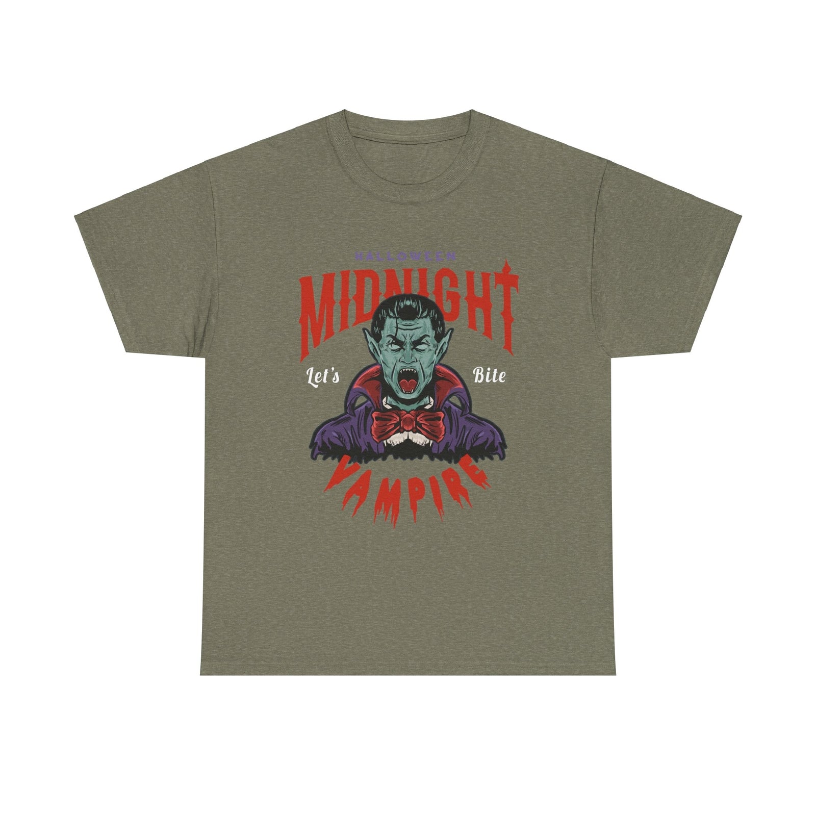 Halloween Midnight Let's Bite Vampire Tshirt  Costume October Trick Or Treat