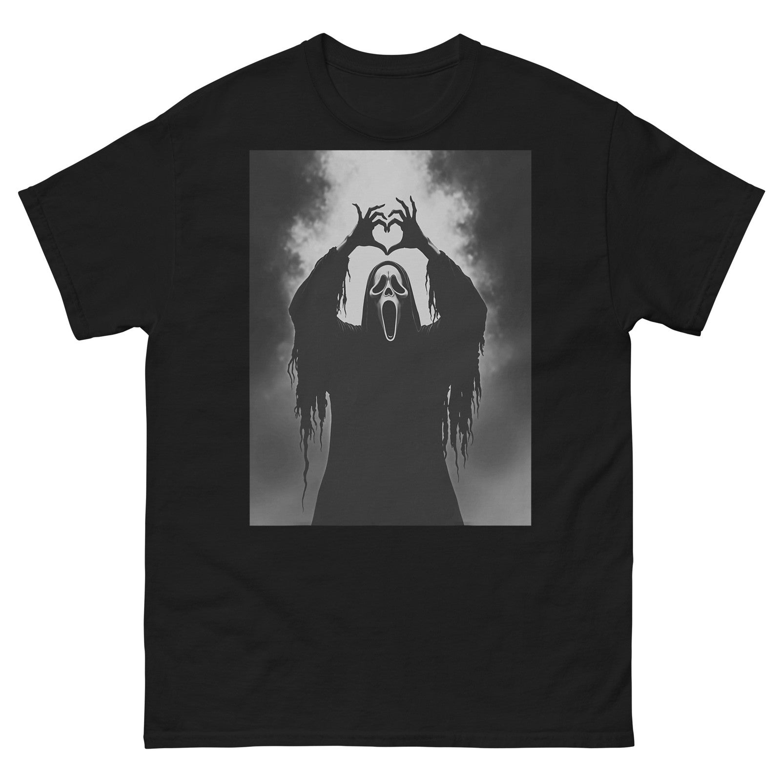 Ghost Heart Hands Scary Face Horror Poster Halloween T-Shirt