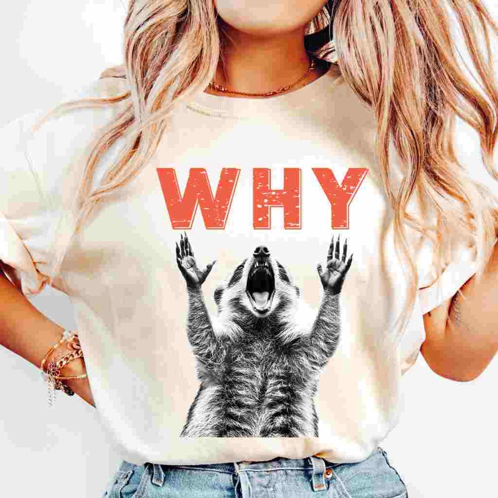 Funny Racoon Funny Back To School Funny Work Shirt  natural t-shirt