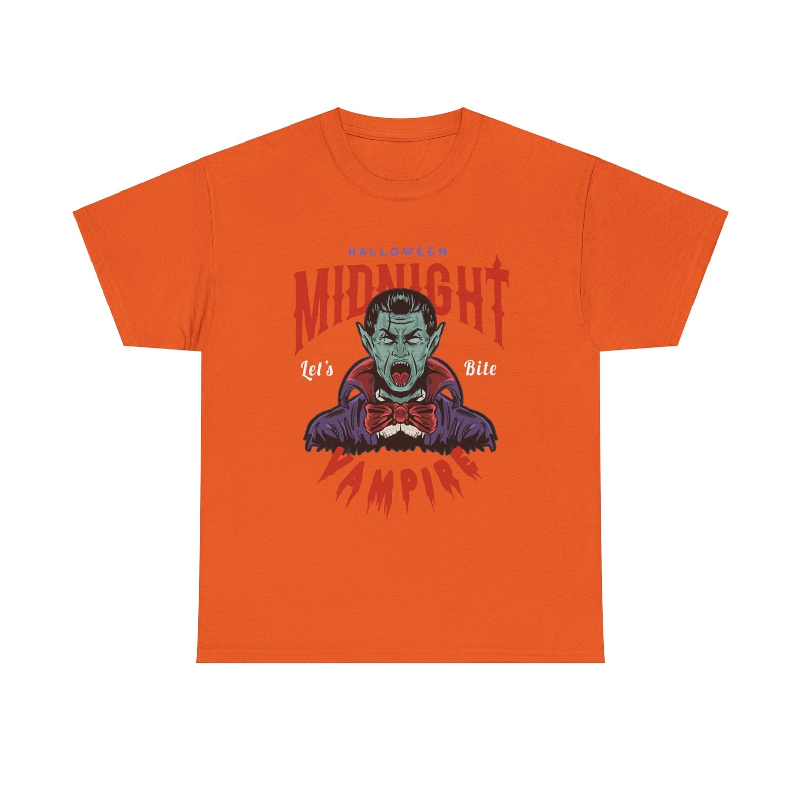 Halloween Midnight Let's Bite Vampire Tshirt  Costume October Trick Or Treat