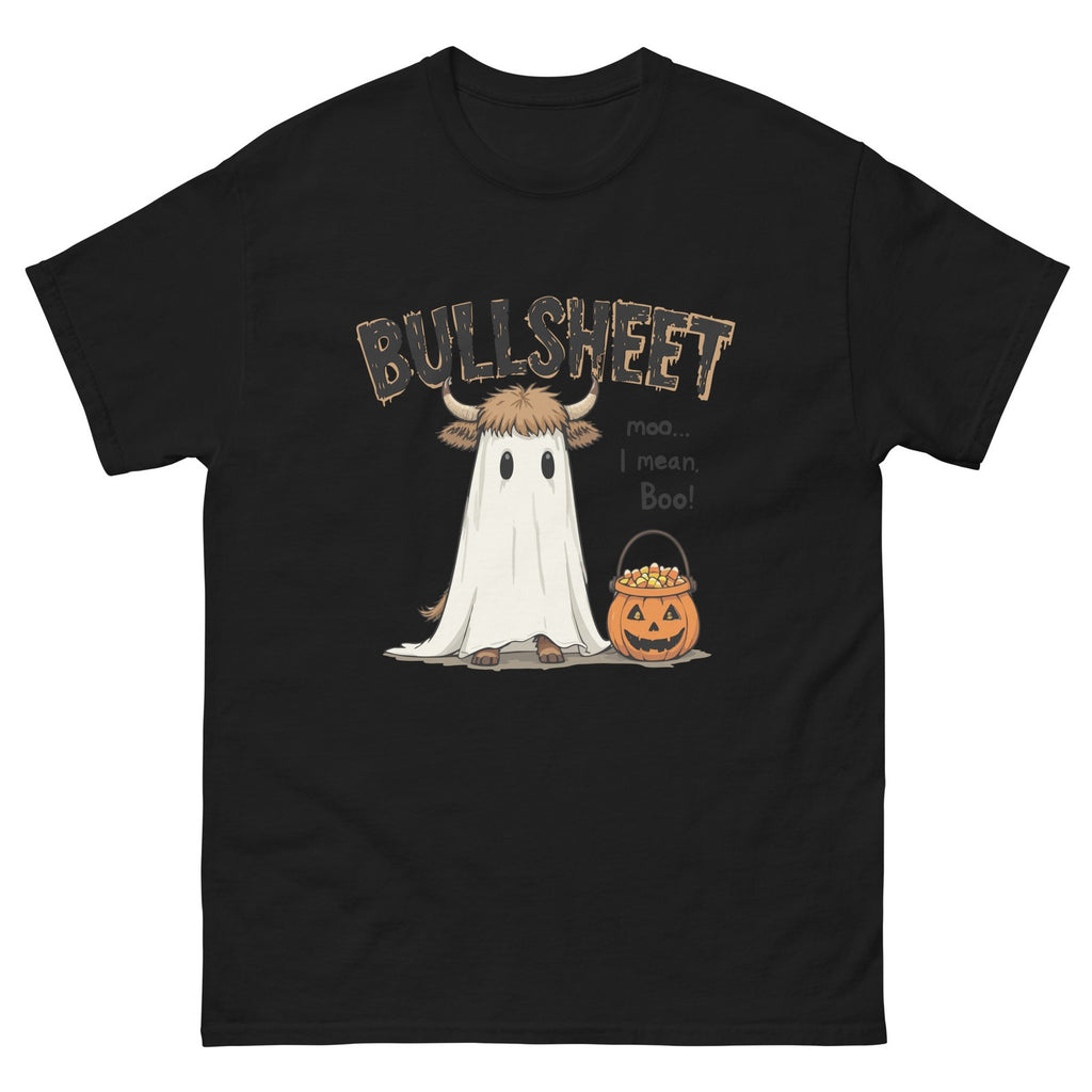Bullsheet Mens Funny Halloween T-Shirt Trick or Treat 100%  Cotton Tee