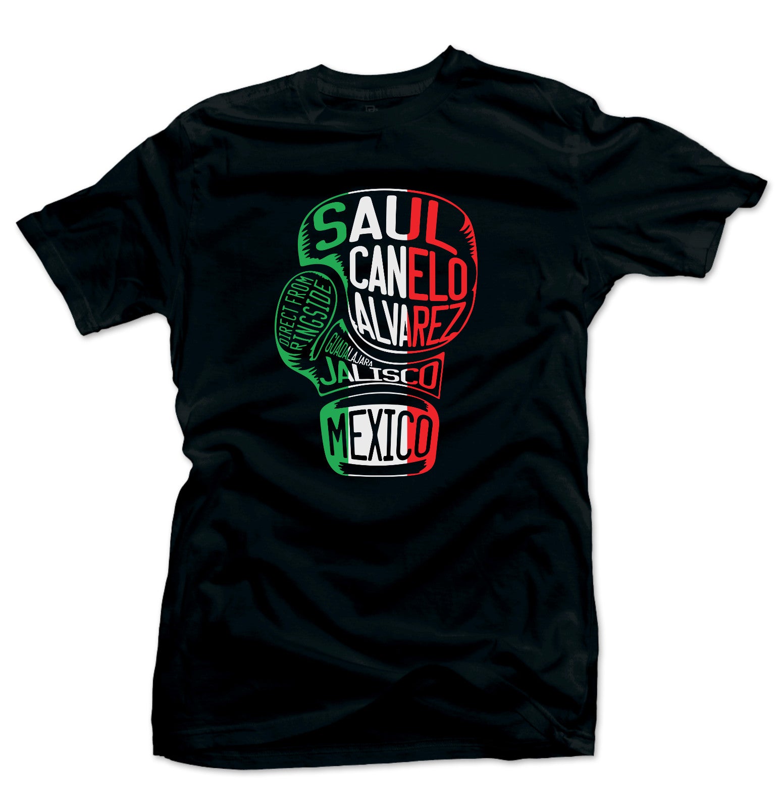 CANELO Men's Mexico Boxing Championship-Canelo Gloves Unisex Black Shirt