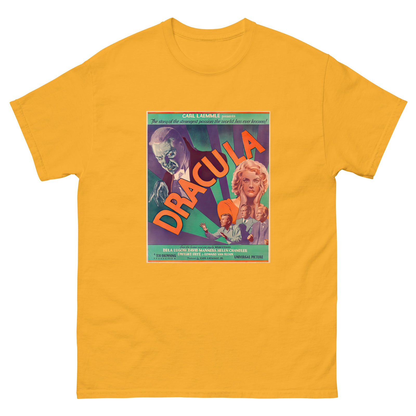 Dracula Movie Poster T-Shirt, costume party, trick or treat, For Halloween.