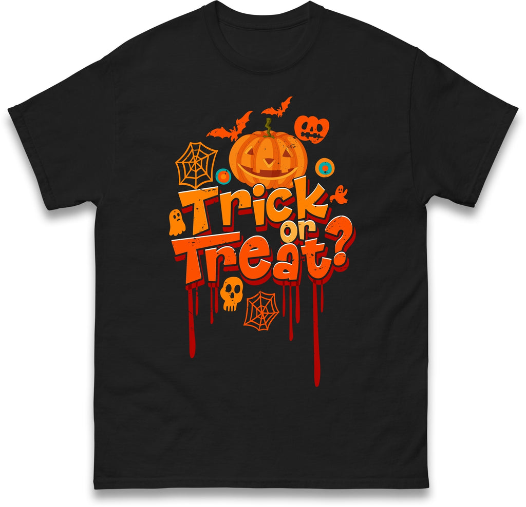 Trick or Treat Halloween T Shirt,Halloween Scary Character night Party,Spooky