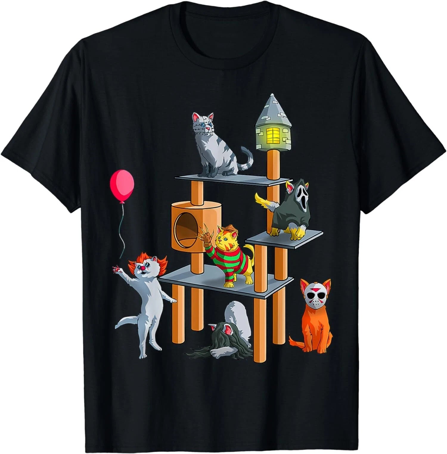 Cat Horror Movies Cute Halloween For Cat Gift Unisex T-Shirt