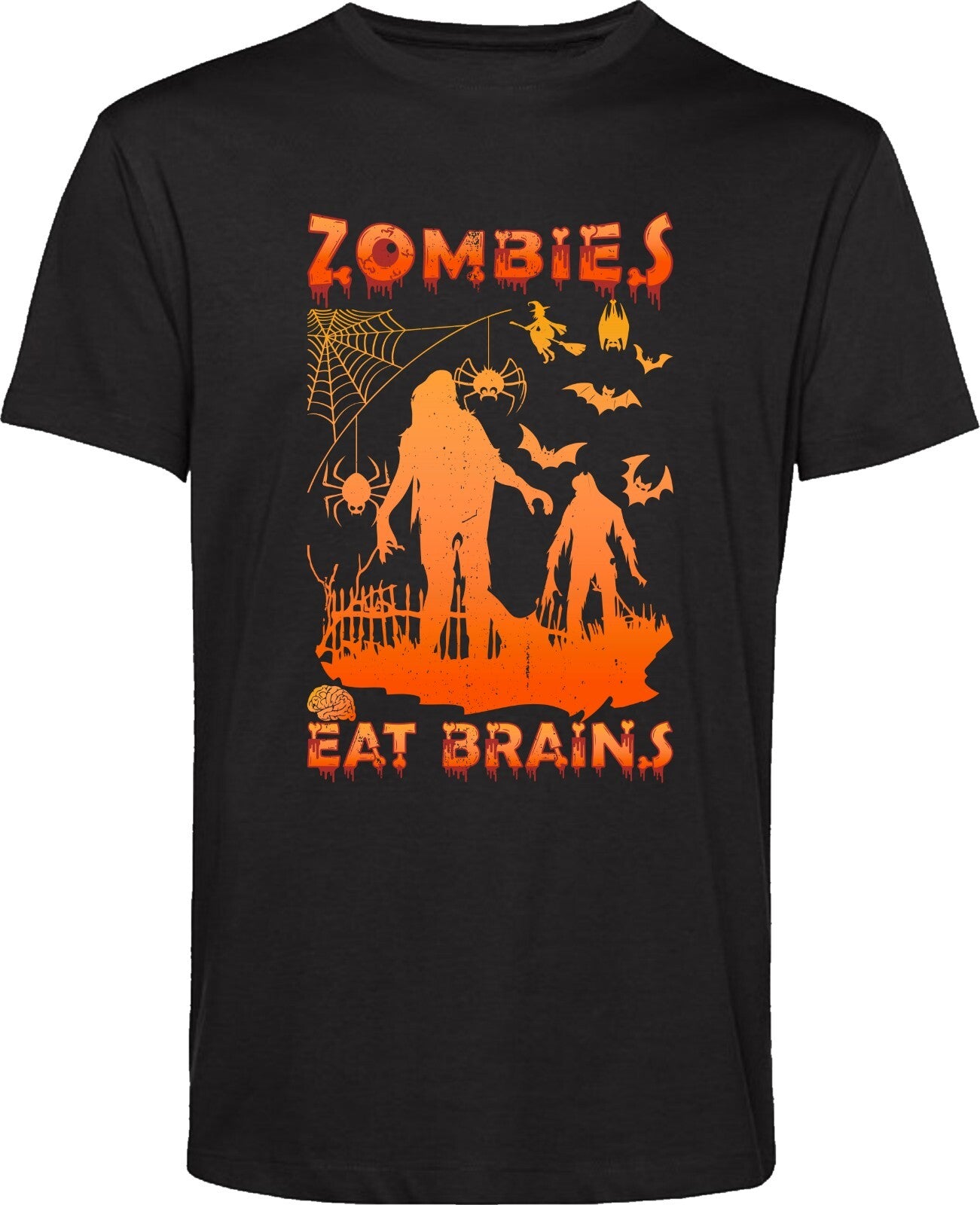 Halloween T-Shirt, Zombies eat brains tshirt, Trick or treat tshirt, Spooky tee