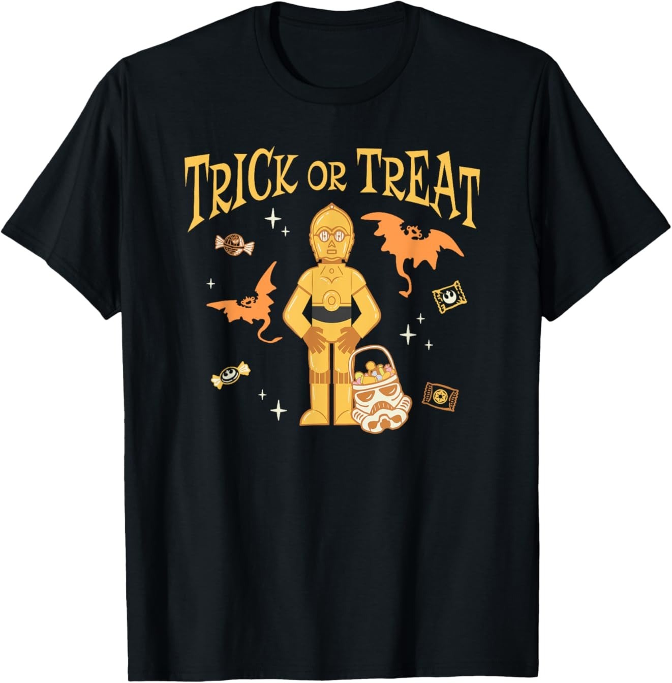 Star Wars Halloween C-3PO Trick Or Treat T-Shirt Size S To 5XL For Kids Adults