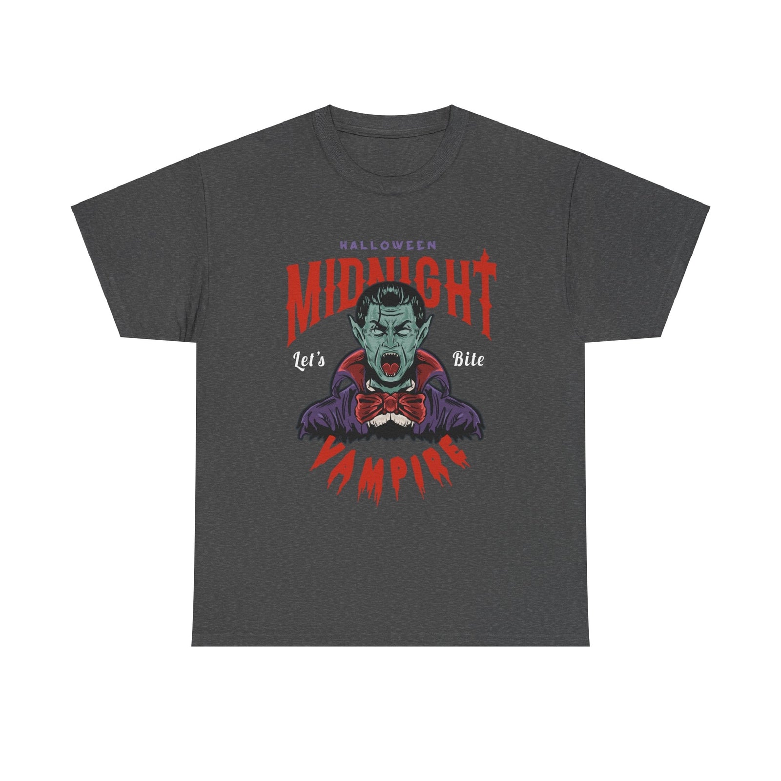 Halloween Midnight Let's Bite Vampire Tshirt  Costume October Trick Or Treat
