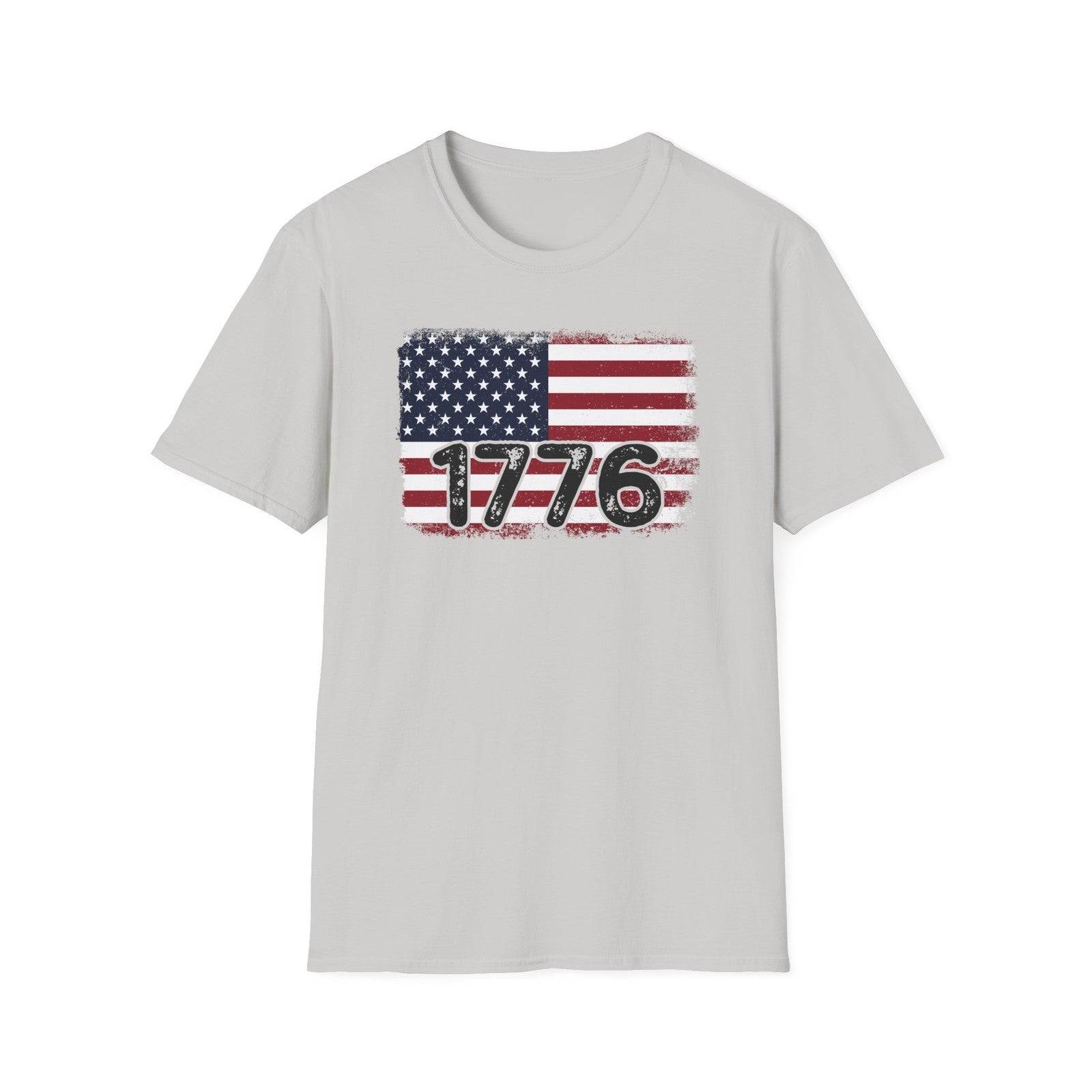 1776 USA Flag T-shirt Distressed America Independence Day Patriotic Unisex S-3XL