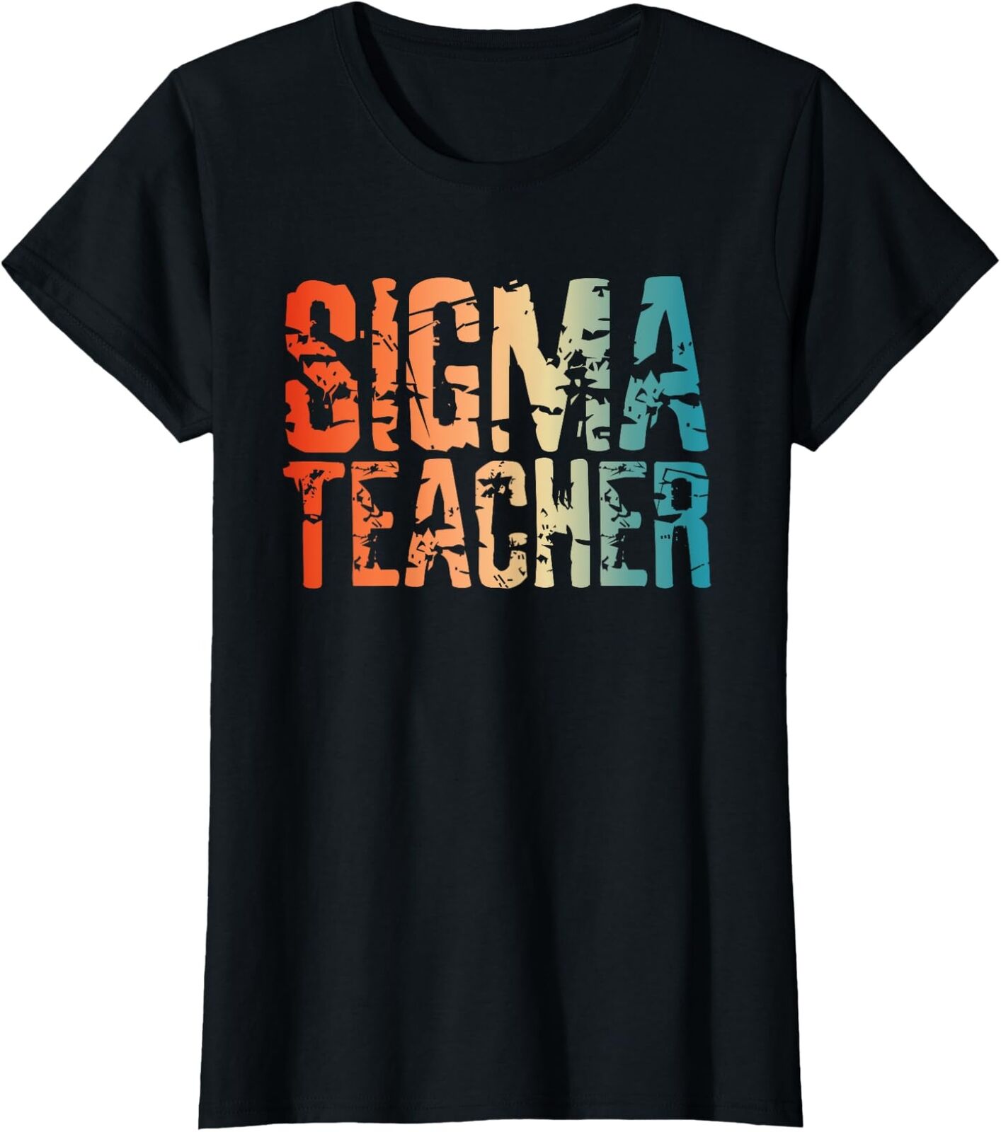 Back To School Sigma Teacher Meme Lovers Humor Cute Ladies' Crewneck T-Shirt