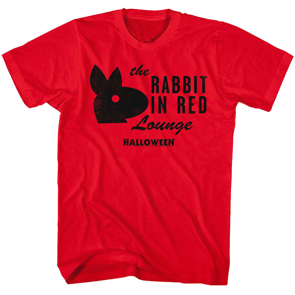 Halloween Rabbit in Red Lounge Men's T Shirt Horror Movie Michael Myers Scary