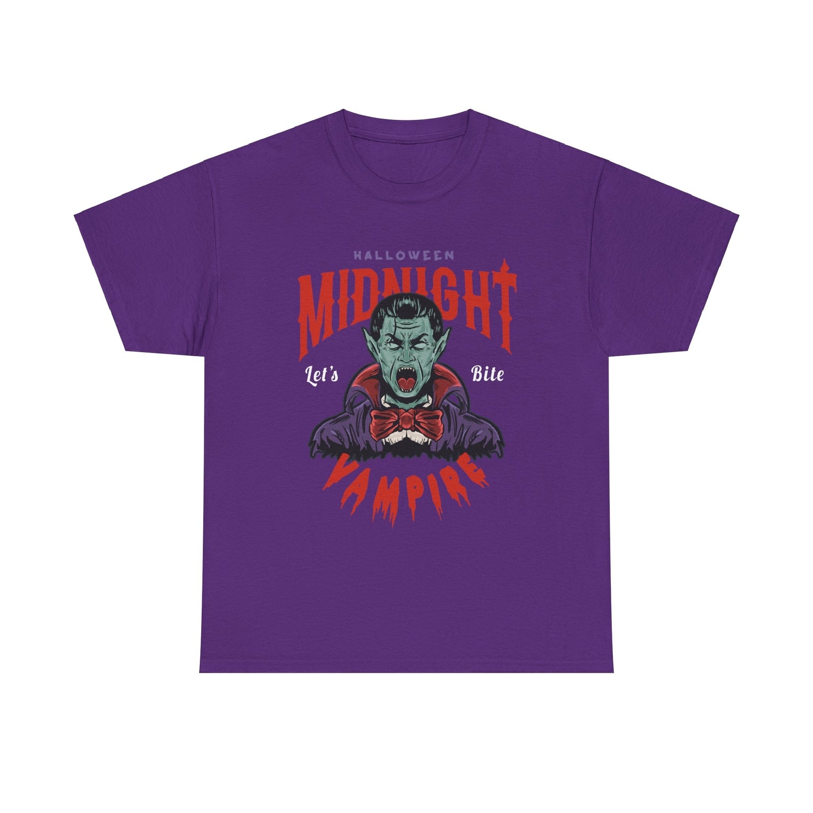 Halloween Midnight Let's Bite Vampire Tshirt  Costume October Trick Or Treat