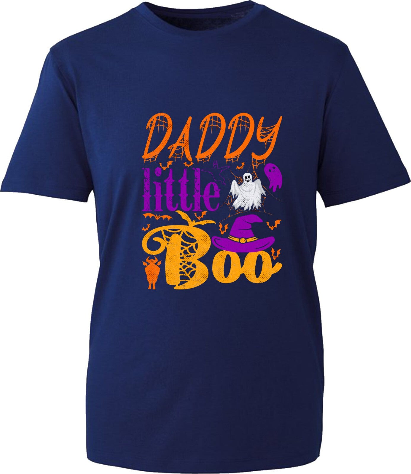 Daddy Little Boo T-Shirt Halloween Scary Boo Ghost Horror Party Unisex Gift Top