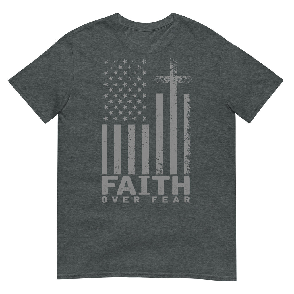America Pride US Flag Faith Over Fear Prayer T-Shirt