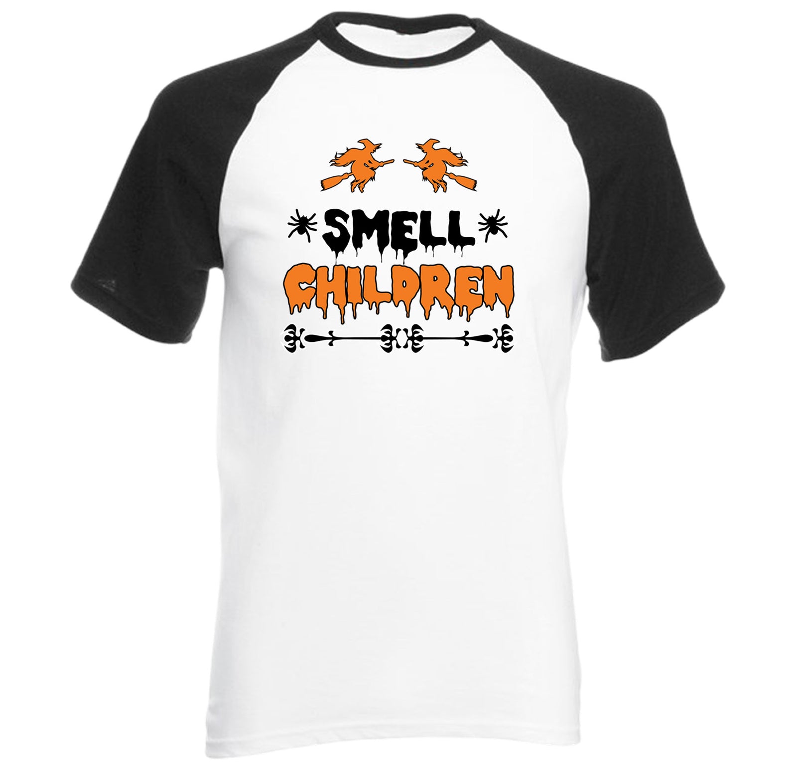 Funny Halloween Raglan T Shirt,I Smell Children Witches Tee,Trick-or-Treat Gift