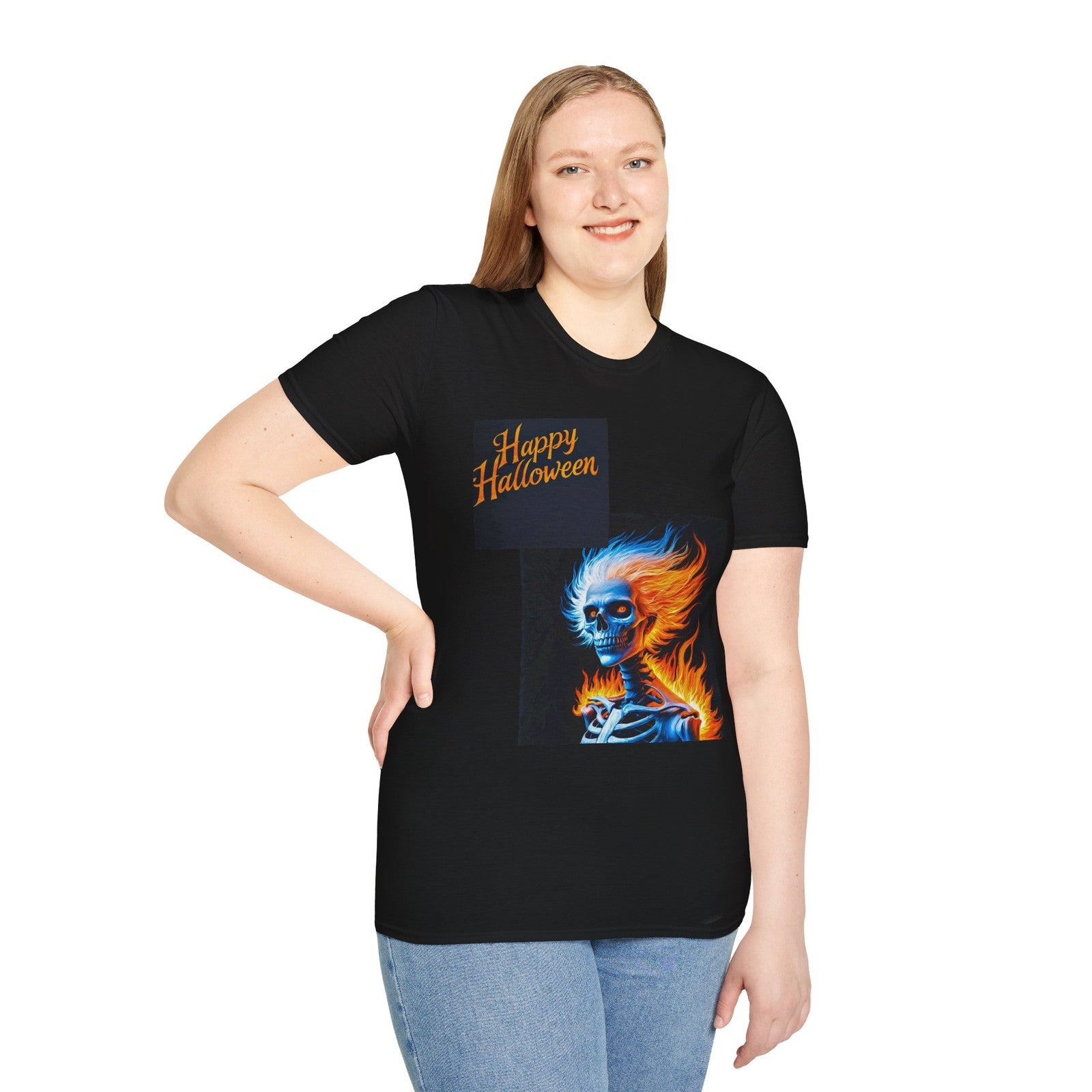 Happy Halloween Skull Face T-Shirt, scary  Halloween Shirts,  Shirt