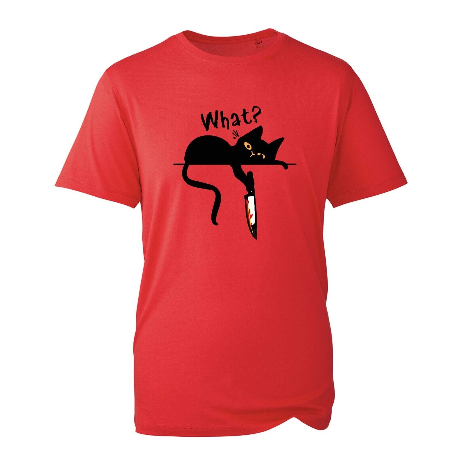 Cat What Halloween T-Shirt, Horror Black Cat Trick Or Treat Halloween Unisex Top