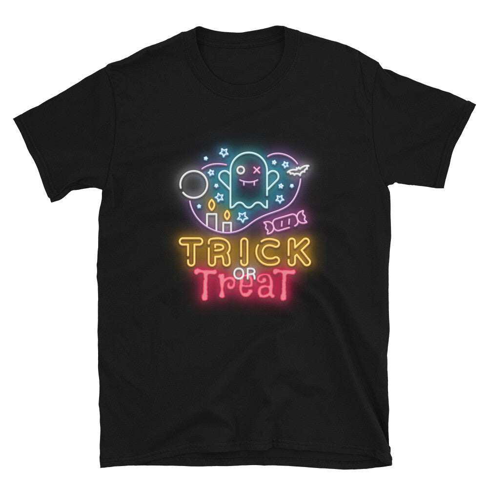 Neon Trick or Treat Halloween Funny Cute Halloween Costume Gift T-Shirt