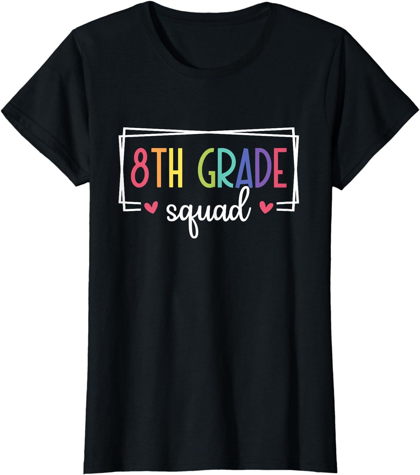 Eighth Grade Squad Back To School Black T-Shirt
