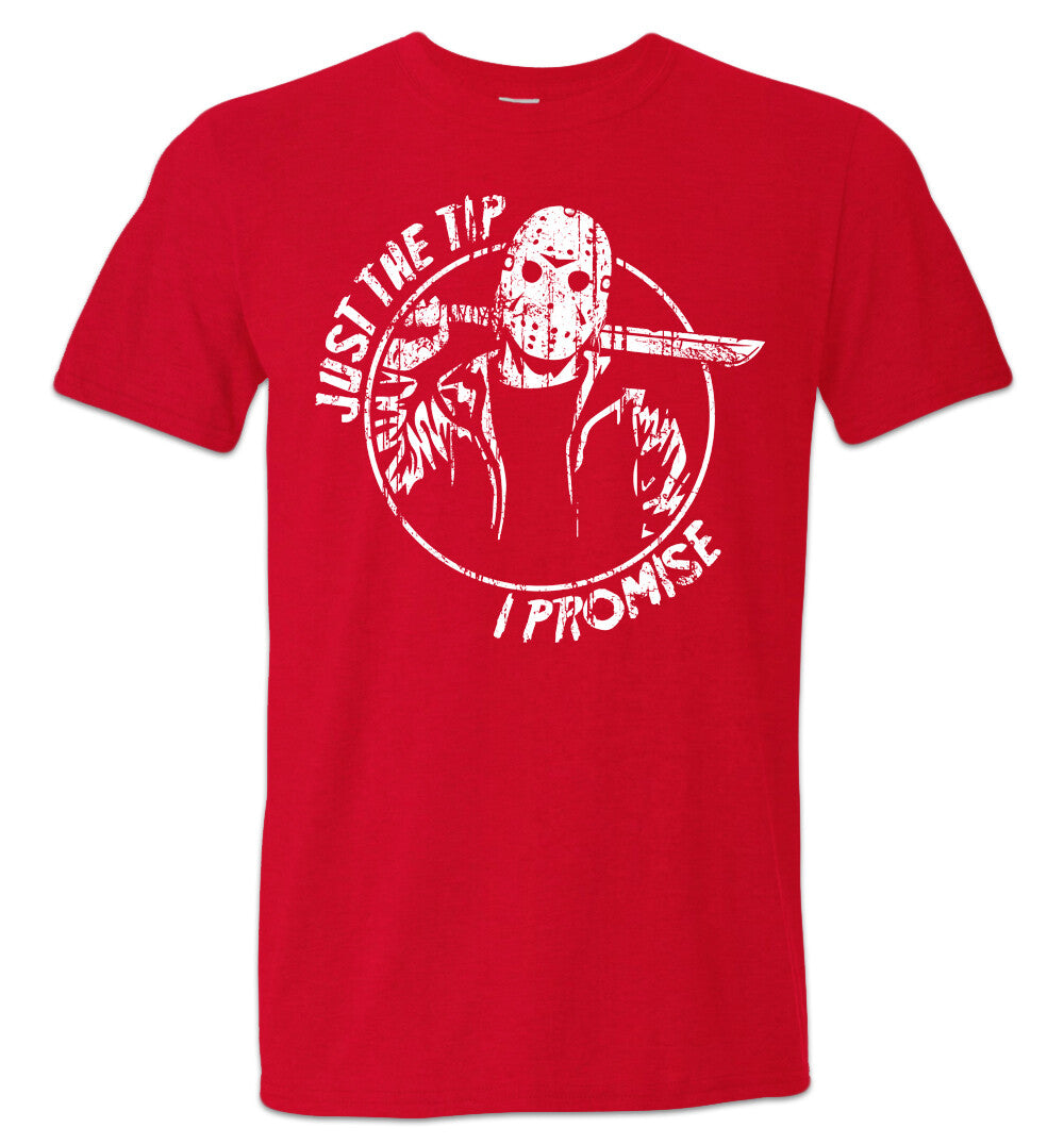 Jason Voorhees Just The Tip Halloween Shirt Friday The 13th TGIF Mamas Boy Retro