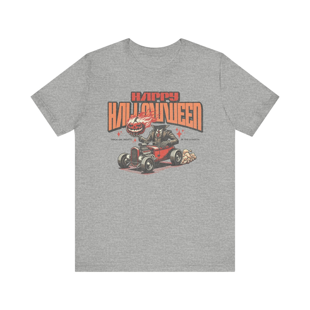 Vintage Halloween T-Shirt Happy Halloween Headless Rider Hot Rod Trick or Treat