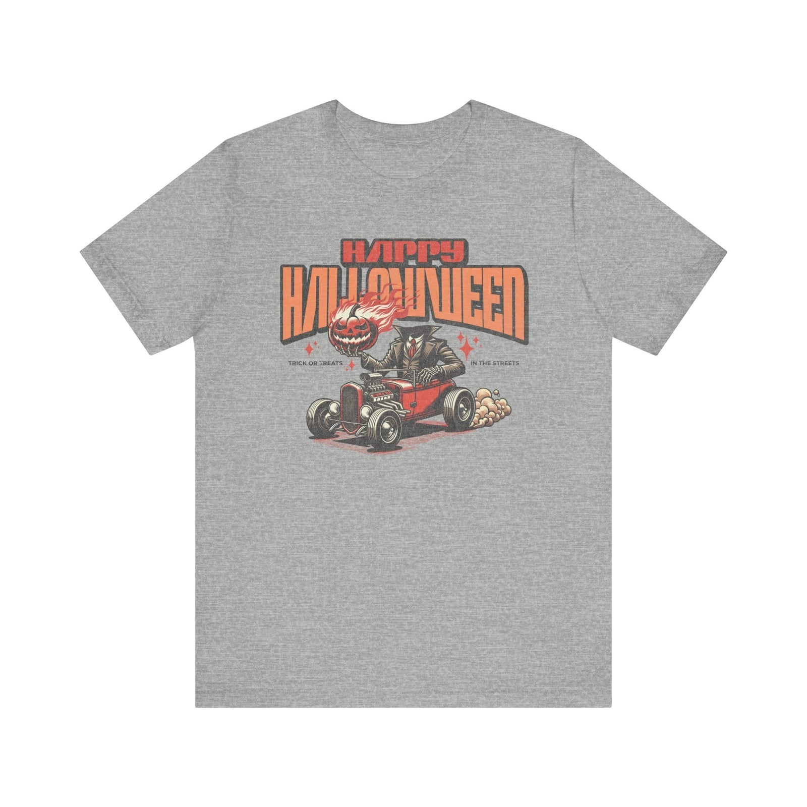 Vintage Halloween T-Shirt Happy Halloween Headless Rider Hot Rod Trick or Treat