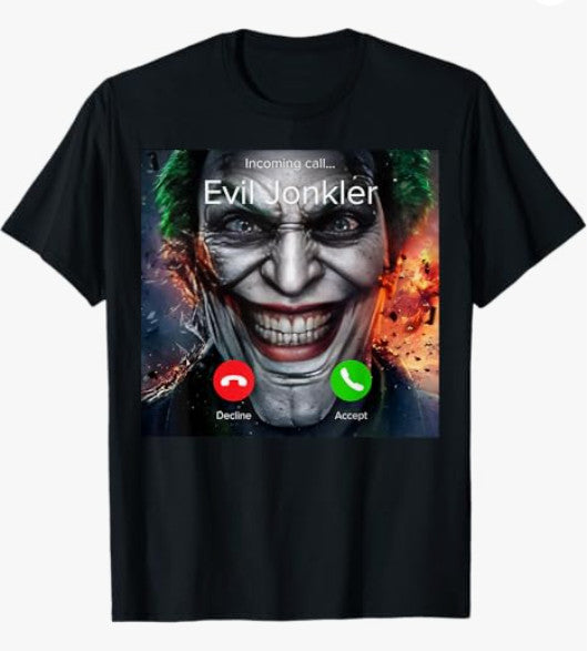 Humor Horror Incoming Call From Evil Jonkler Halloween T-Shirt