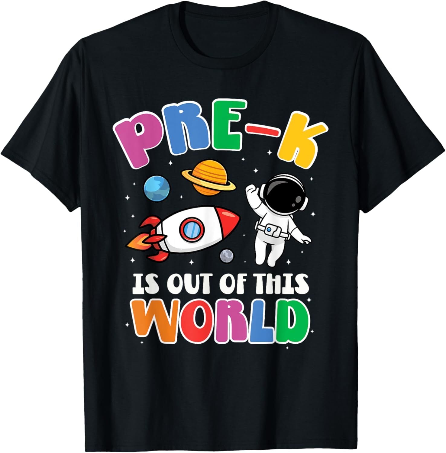 Pre-K Student Teacher Astronaut Space Back To School T-Shirt