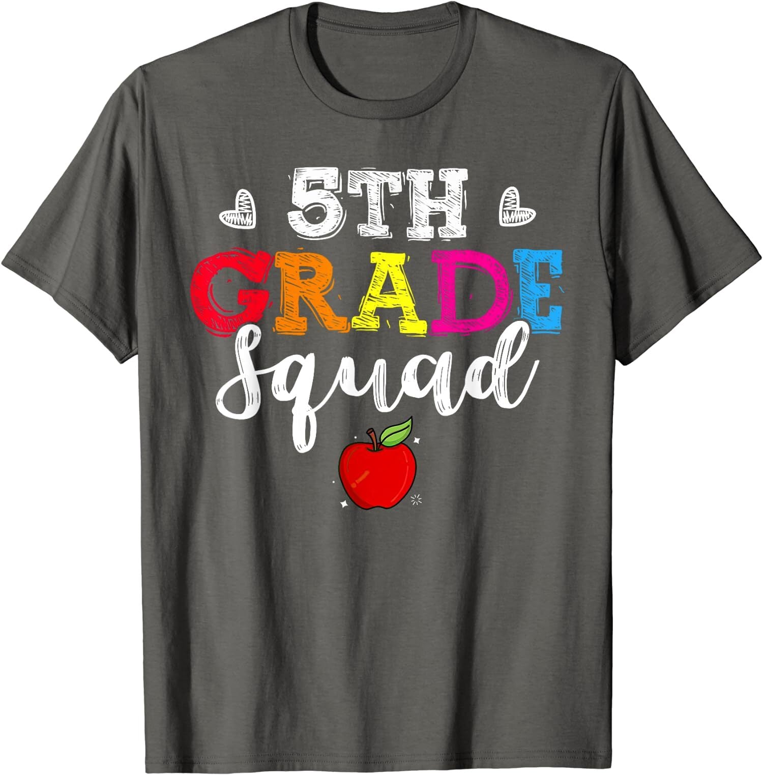 5th Grade Squad Apple Back To School Cool Funny Gift Unisex T-Shirt
