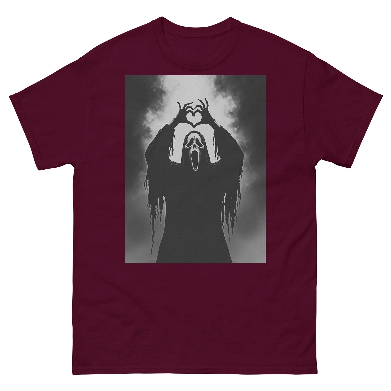 Ghost Heart Hands Scary Face Horror Poster Halloween T-Shirt