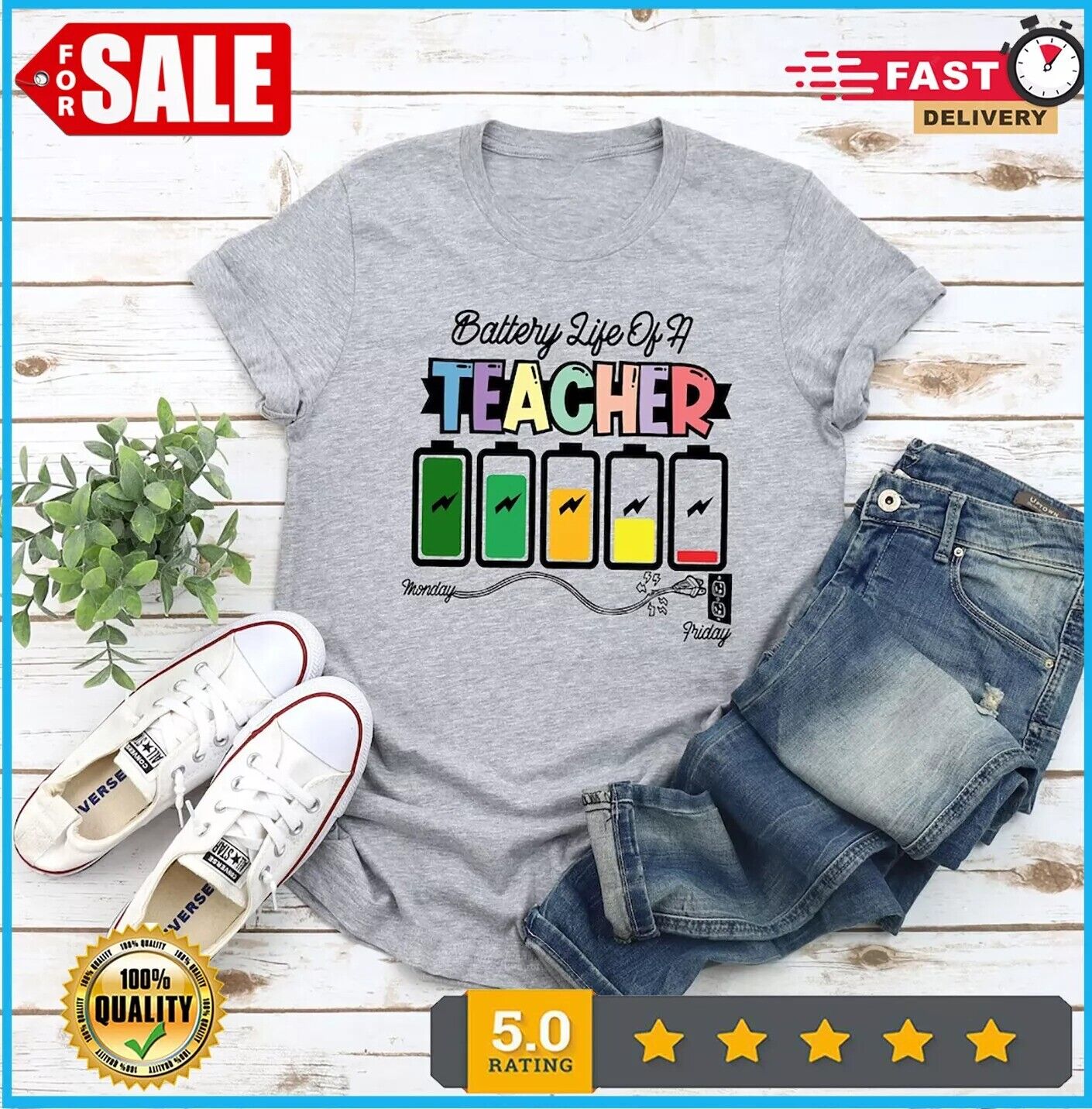 Battery Of Life A Teacher Shirt, Funny Teacher Shirt, Back To School Shirt, Gift