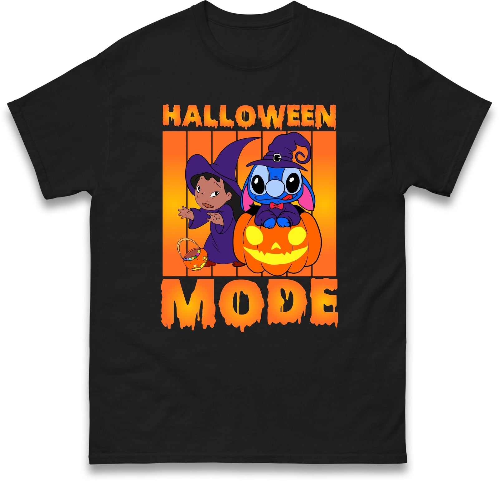 Halloween Mode With Witch and Pumpkin T Shirt,Halloween Night Party,Spooky Gift