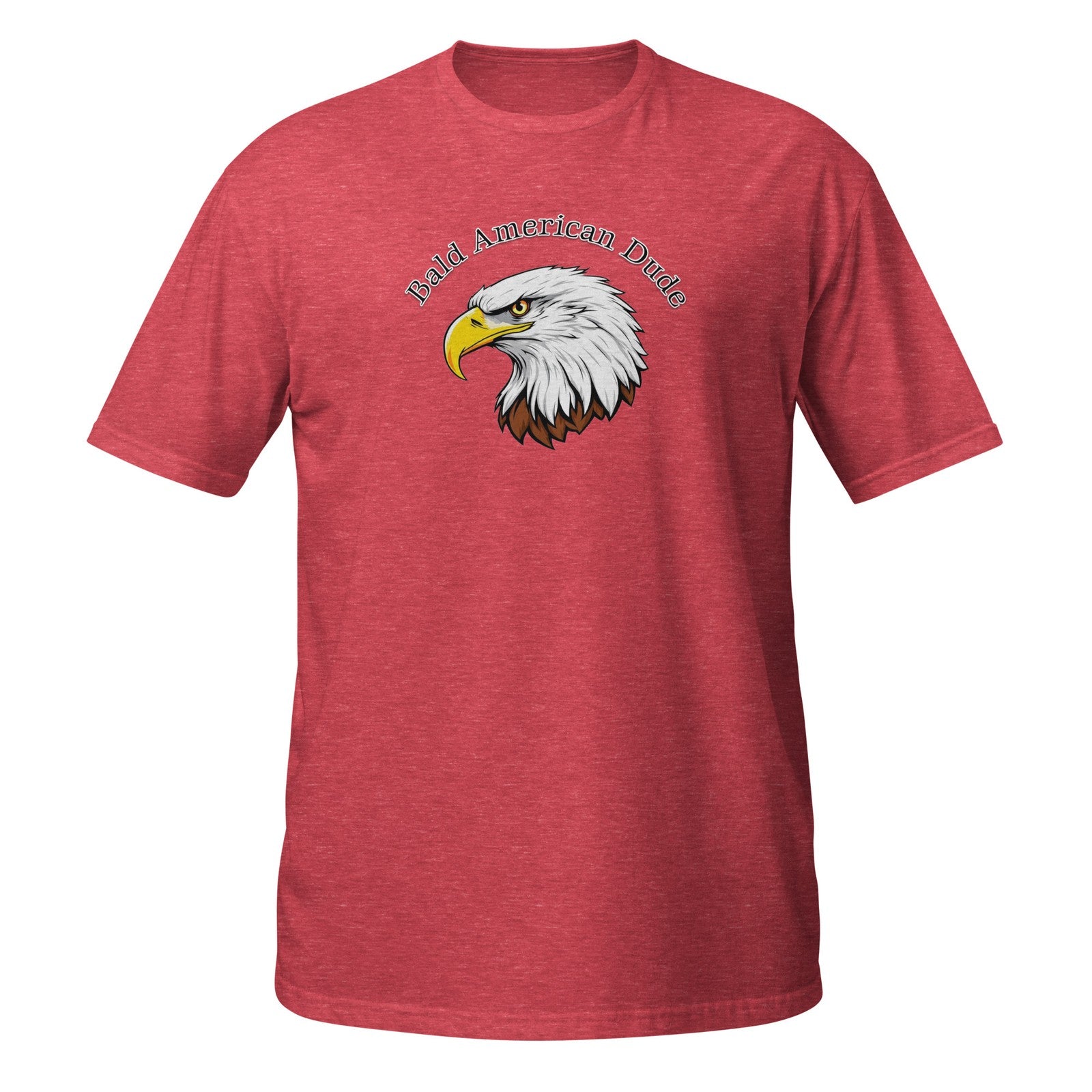 Bald American Dude Short-Sleeve Unisex T-Shirt Patriotic Eagle USA America Hair